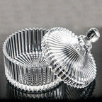 Dekorativ glasburk med lock
