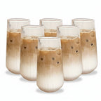 Räfflade dricksglas i elegant design 4/6 pack