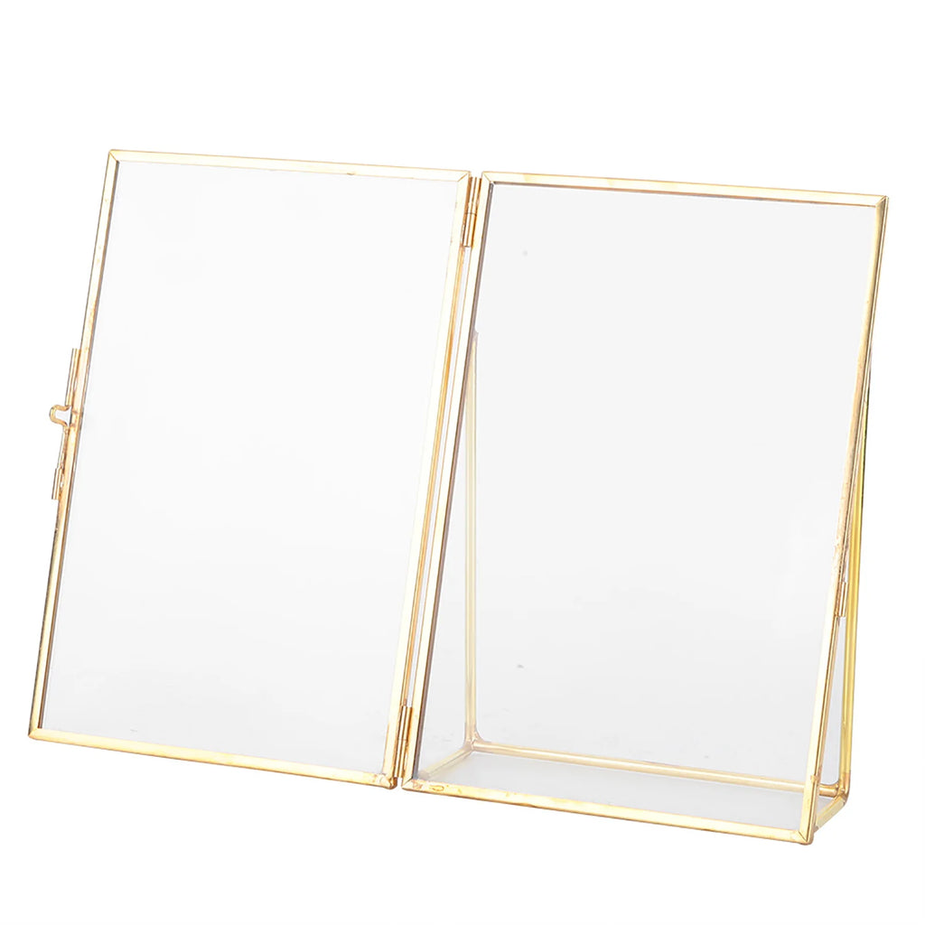 Fotoram i glas och mässing