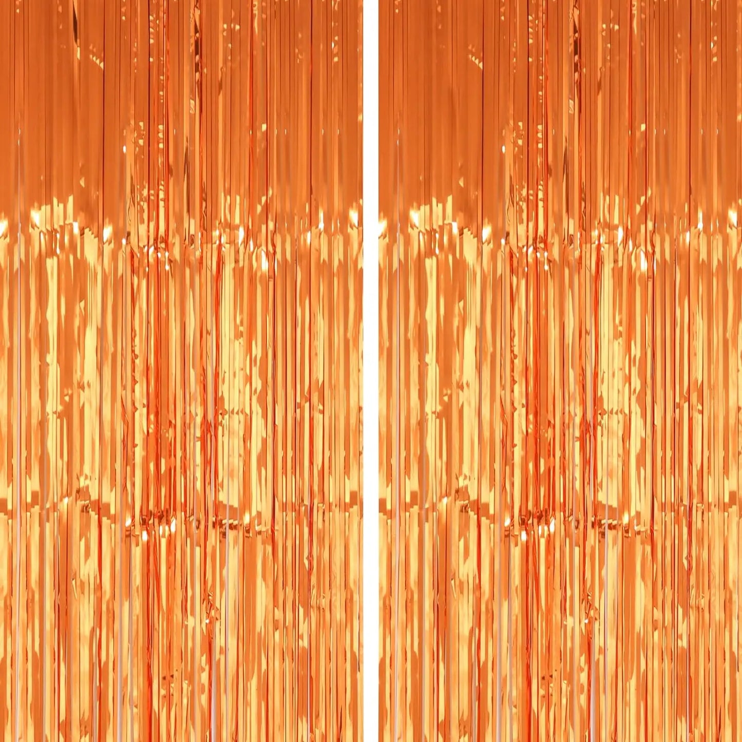 2-pack orange bakgrundsdekoration med metallicglans
