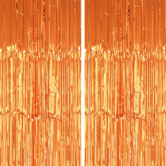 2-pack orange bakgrundsdekoration med metallicglans