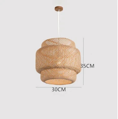 Handvävd pendellampa i bambu