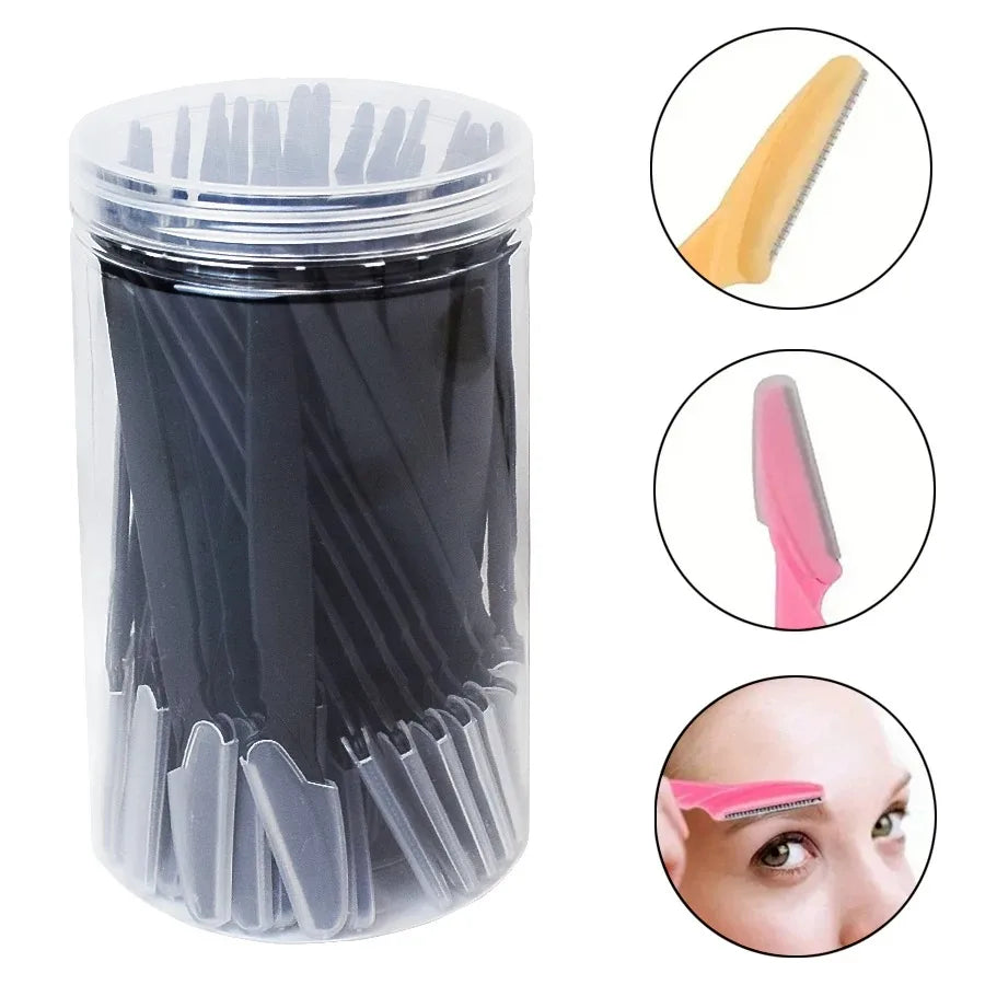 Eyebrow razors for precise & gentle facial care 30-pack