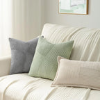 Lyxigt kuddfodral i randig manchester