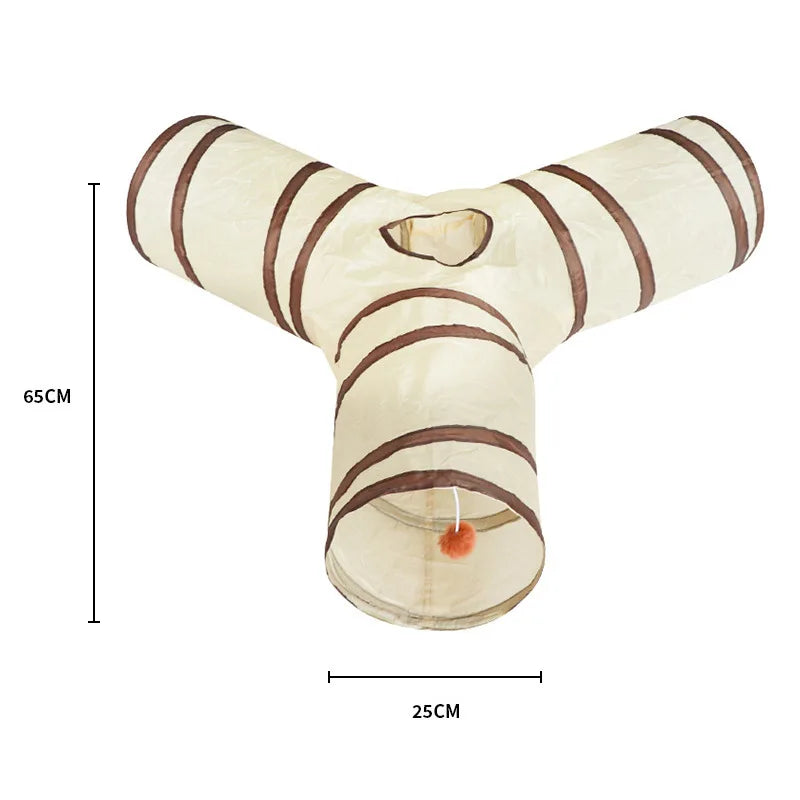 Hopfällbar lektunnel för nyfikna och lekfulla katter