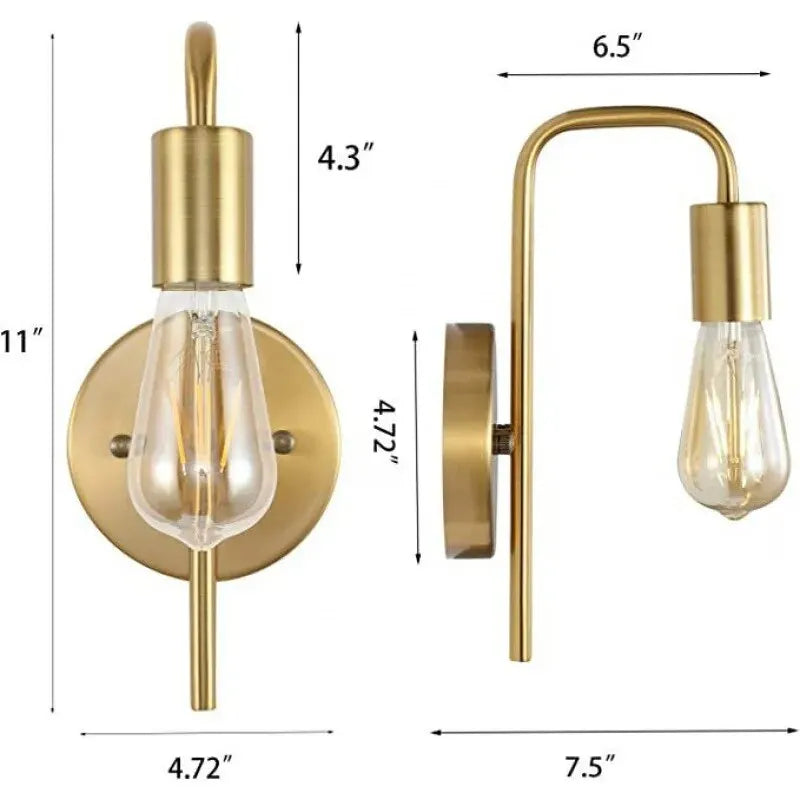 Vägglampa i guld