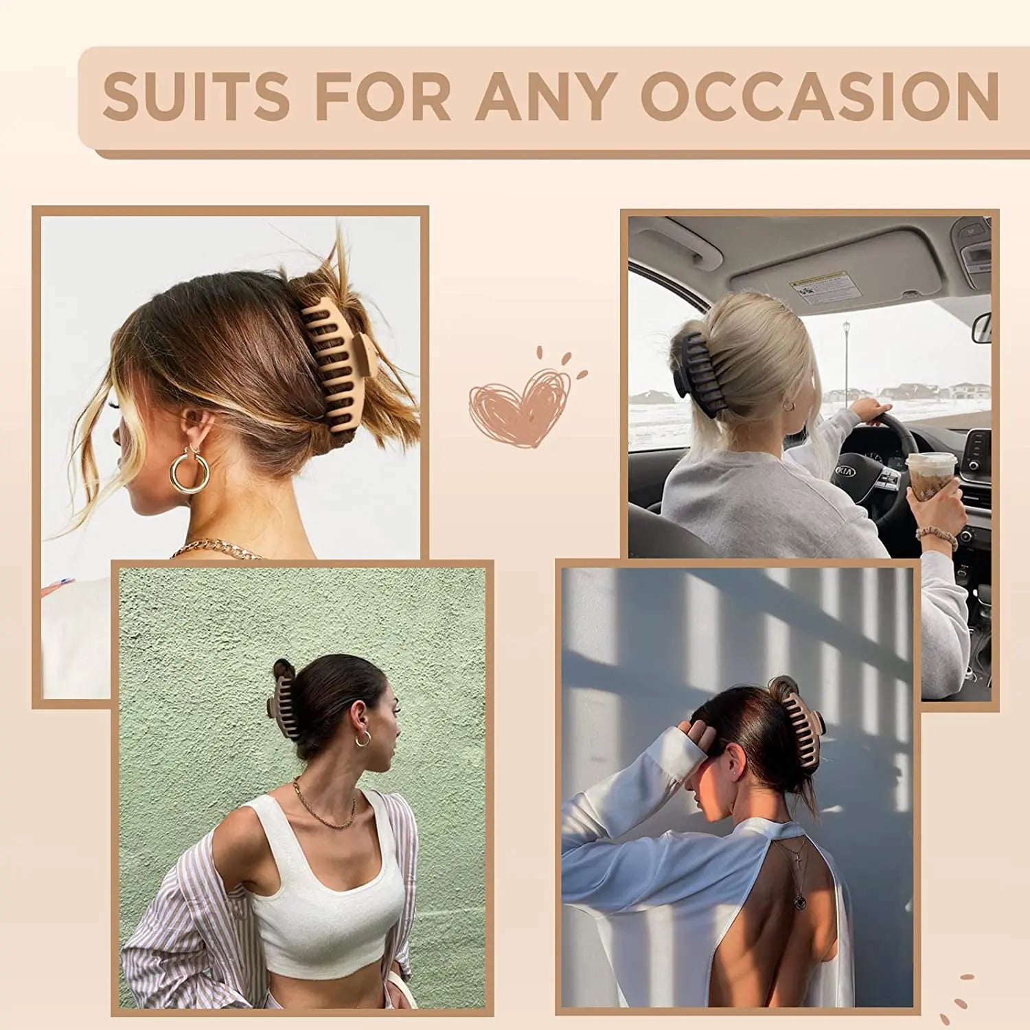 Elegant hårklämma i matt vintagestil