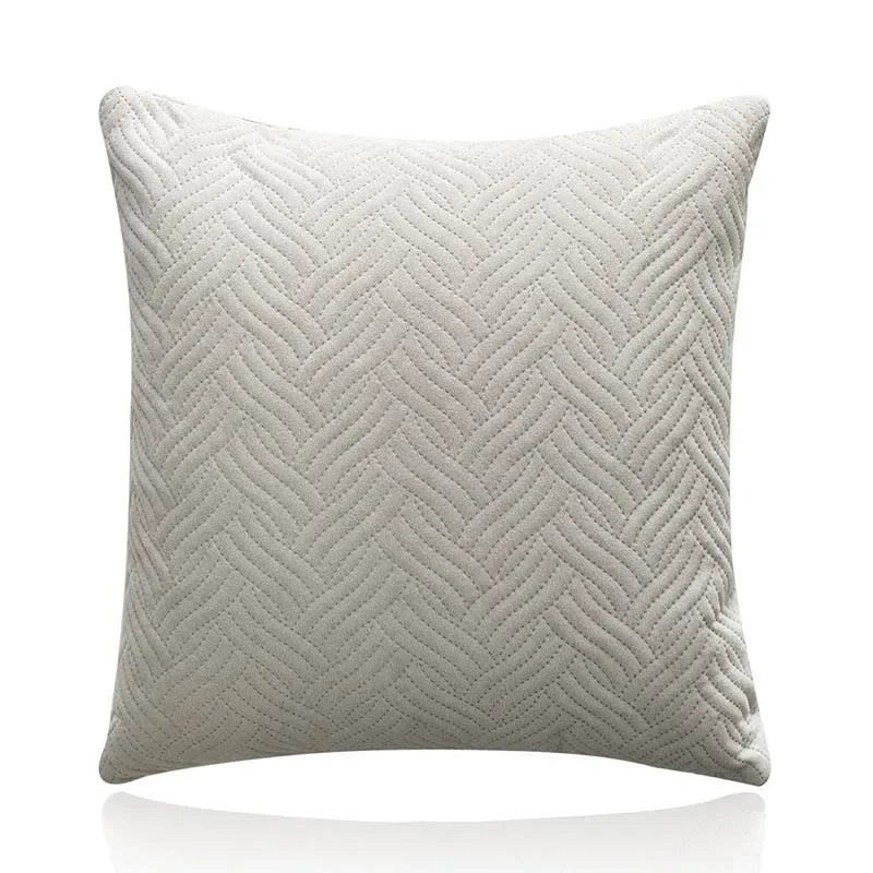 Elegant sammetskudde med quiltat mönster 45×45