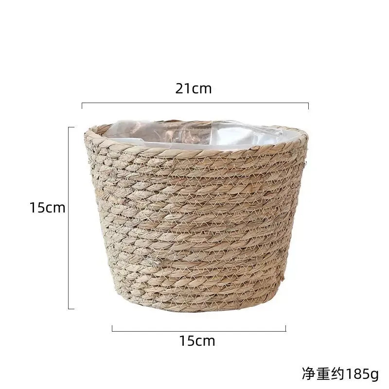 Braided basket for planting/storage