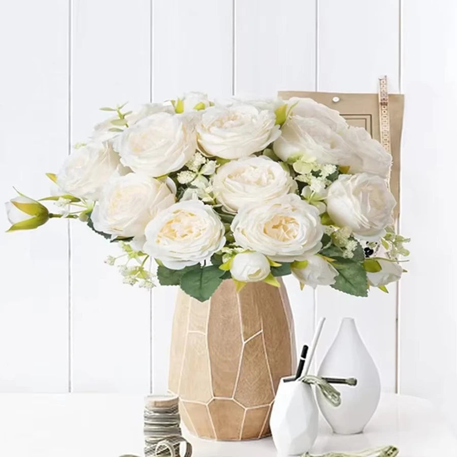 Konstgjord pionbukett