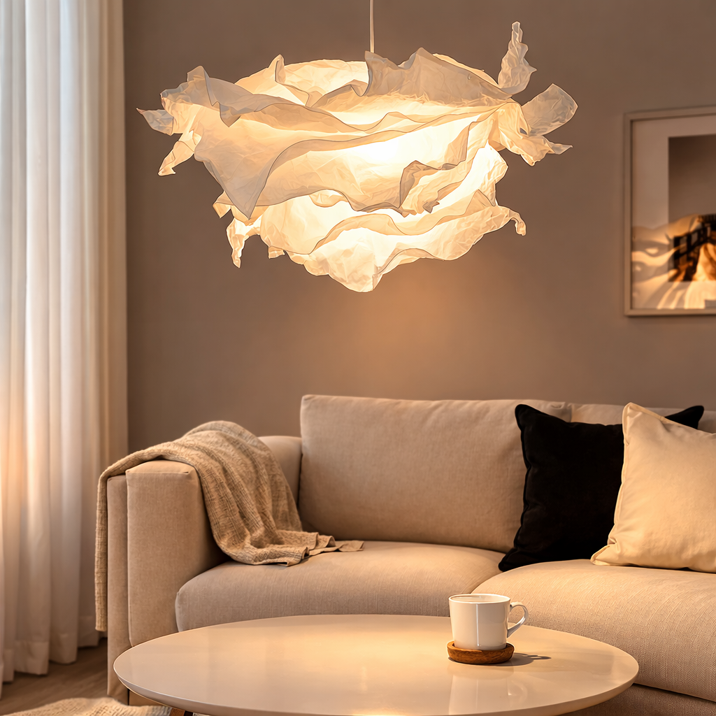 Molnformad lampskärm