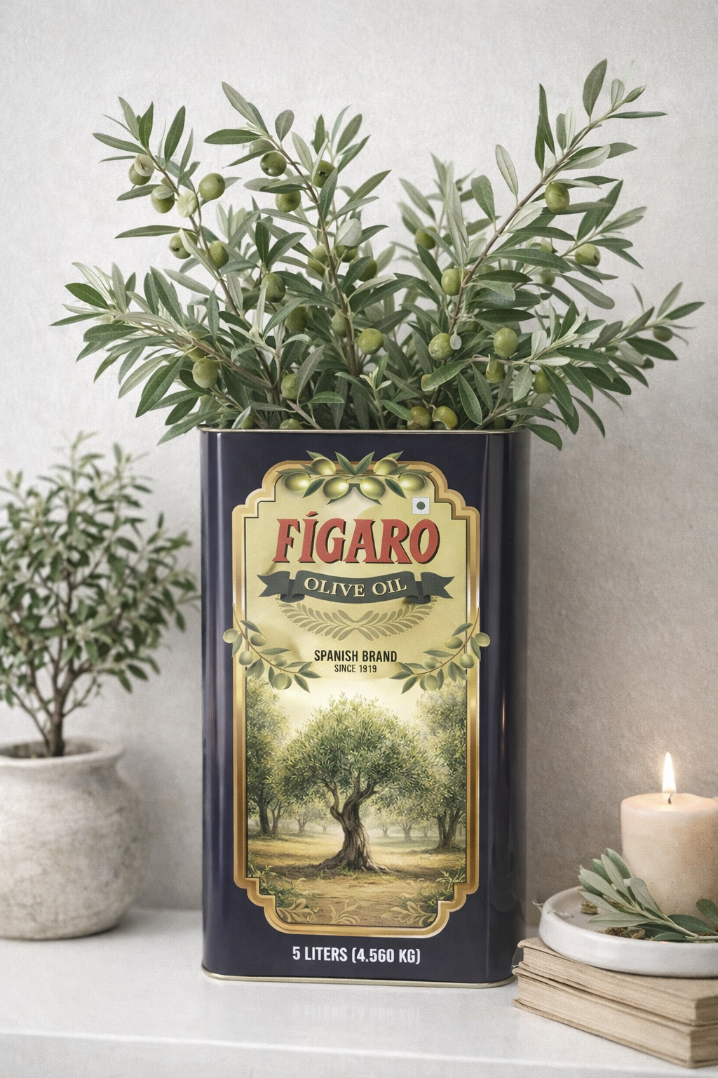 Rustik olivburk för stilfull inredning - lager i STHLM 🇸🇪