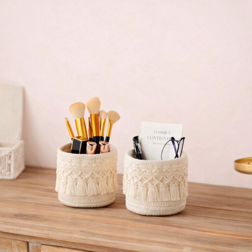 Handgjord sminkförvaring